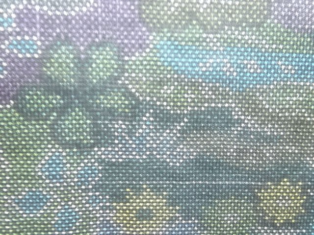 JAPANESE KIMONO / ANTIQUE FLORAL PATTERN WOVEN DORO OSHIMA TSUMUGI KIM